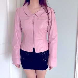 Brand new pink Danier leather jacket.